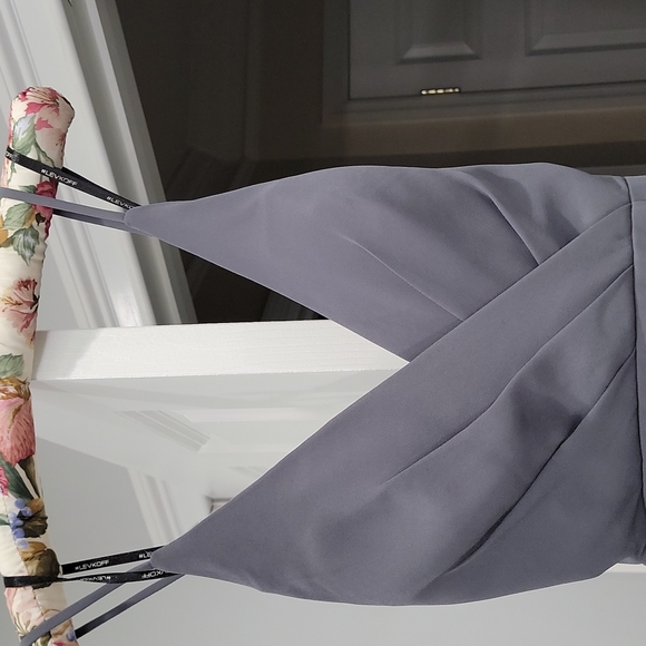 Pewter grey slit dress Bill Levkoff - Picture 7 of 8